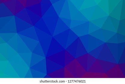 Light Blue, Red vector triangle mosaic cover. Shining colorful illustration with triangles. Triangular pattern for your design.