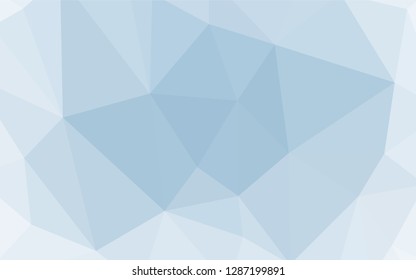 Light Blue, Red vector triangle mosaic template. Glitter abstract illustration with an elegant triangles. Polygonal design for your web site.