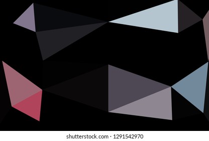 Light Blue, Red vector triangle mosaic cover. Shining illustration, which consist of triangles. Template for a cell phone background.