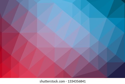 Light Blue, Red vector triangle mosaic texture. A sample with polygonal shapes. Brand new style for your business design.