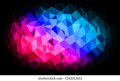 Light Blue, Red vector triangle mosaic texture. A vague abstract illustration with gradient. Triangular pattern for your business design.