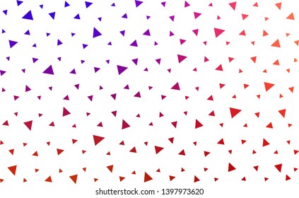 Light Blue, Red vector  triangle mosaic background. Shining polygonal illustration, which consist of triangles. A completely new design for your leaflet.