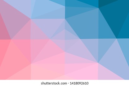 Light Blue, Red vector triangle mosaic texture. Colorful abstract illustration with gradient. Elegant pattern for a brand book.