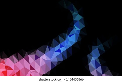 Light Blue, Red vector triangle mosaic template. Colorful illustration in abstract style with gradient. Elegant pattern for a brand book.