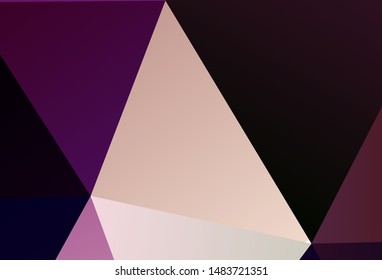 Light Blue, Red vector triangle mosaic background. Polygonal abstract illustration with gradient. Polygonal design for your web site.