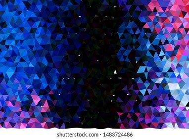 Light Blue, Red vector triangle mosaic cover. A completely new color illustration in a vague style. Completely new template for your business design.