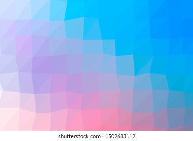Light Blue, Red vector triangle mosaic texture. A sample with polygonal shapes. Brand new style for your business design.