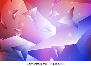 Light Blue, Red vector triangle mosaic template. Colorful illustration in polygonal style with gradient. Polygonal design for your web site.