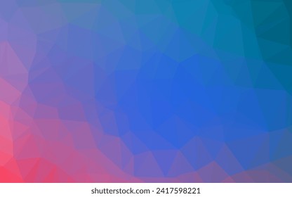 Light Blue, Red vector triangle mosaic texture. Colorful abstract illustration with gradient. Brand new design for your business.