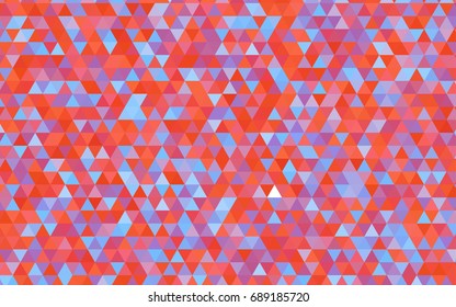 Light Blue, Red vector triangle mosaic template. Glitter abstract illustration with an elegant design. The completely new template can be used for your brand book.