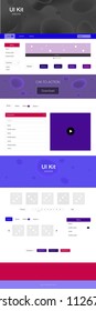Light Blue, Red vector ui kit with bubble shapes. Colorful abstract illustration with gradient lines. This sample is for your landing page.