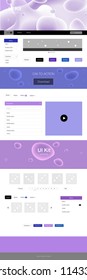 Light Blue, Red vector ui ux kit with lines, ovals. Glitter abstract illustration with blurred bubble shapes.. This template you can use for websites.