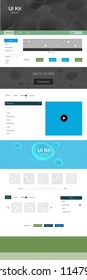 Light Blue, Red vector ui kit with bubble shapes. Shining curly illustration in marble style with gradient. Beautiful layout for websites, landing pages.