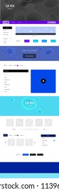 Light Blue, Red vector web ui kit with lamp shapes. Elegant bright illustration with gradient  in memphis style. This sample is for your website.