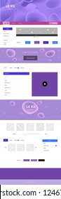 Light Blue, Red vector web ui kit with lamp shapes. Shining curly illustration in marble style with gradient. This sample is for your website.
