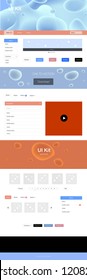 Light Blue, Red vector wireframe kit with abstract circles. Elegant bright illustration with gradient  in memphis style. This template you can use for websites.