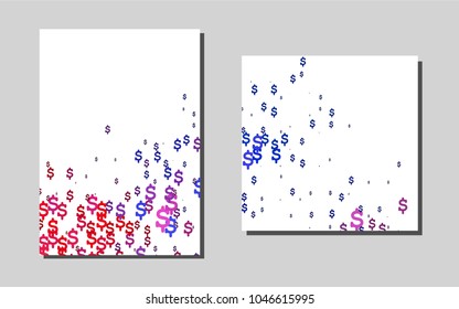 Light Blue, Redvector background for presentations. Abstract booklet on colored background with gradient. Pattern for ads, leaflets, labels of your business.