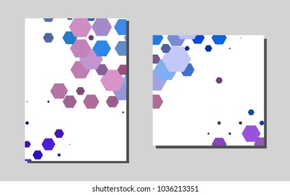 Light Blue, Redvector brochure for ui, ux design. Booklet with textbox on colorful abstract background. New design for a poster, banner of your website.