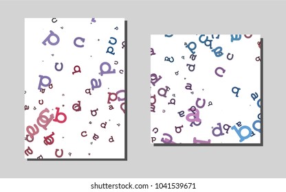 Light Blue, Redvector brochure for ui, ux design. Glitter abstract design concept with text box. Pattern for beautiful business cards, folders.