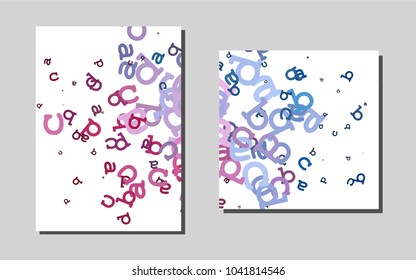 Light Blue, Redvector brochure for ui, ux design. Abstract booklet on colored background with gradient. The pattern can be used for any ad, booklets.