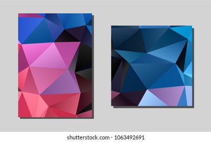 Light Blue, Redvector brochure for ui, ux design. Abstract booklet on colored background with gradient. Completely new template for your brand book.