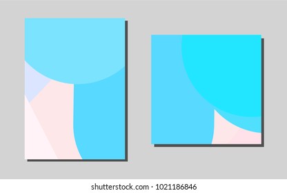 Light Blue, Redvector cover for Envelopes. Blurred decorative design in abstract style with textbox. The pattern can be used for any ad, booklets.