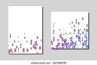 Light Blue, Redvector template for landing pages. Glitter abstract design concept with text box. Completely new template for your brand book.