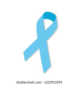 Light blue ribbon as symbol of prostate cancer awareness, Graves Disease