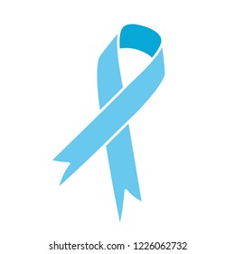 Light blue ribbon as symbol of prostate cancer awareness, Graves Disease