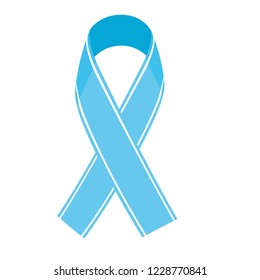 Light blue ribbon as symbol of prostate cancer awareness, Graves Disease