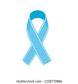 Light blue ribbon as symbol of prostate cancer awareness, Graves Disease
