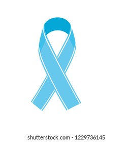 Light blue ribbon as symbol of prostate cancer awareness, Graves Disease