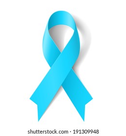 Light blue ribbon as symbol of prostate cancer awareness, Graves Disease