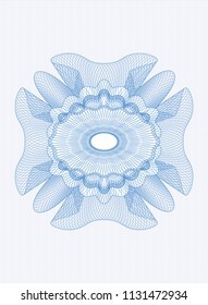 Light blue rosette. Linear Illustration.