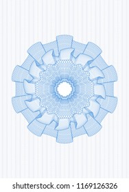 Light blue rosette. Linear Illustration.