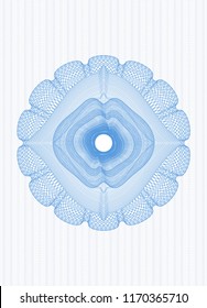 Light blue rosette. Linear Illustration.