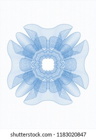 Light blue rosette. Linear Illustration.