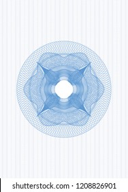 Light blue rosette. Linear Illustration.