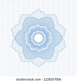 Light blue rosette. Linear Illustration.