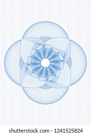 Light blue rosette. Linear Illustration.