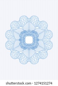 Light blue rosette. Linear Illustration.
