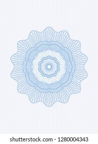 Light blue rosette. Linear Illustration.