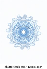 Light blue rosette. Linear Illustration.