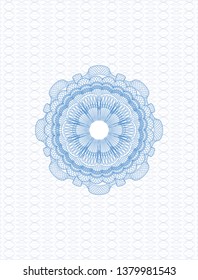 Light blue rosette. Linear Illustration.