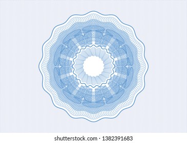 Light blue rosette. Linear Illustration. Vector, Detailed.
