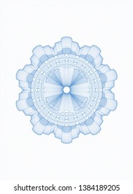 Light blue rosette. Linear Illustration. Vector, Detailed.