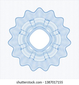 Light blue rosette. Linear Illustration. Vector, Detailed.