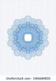 Light blue rosette. Linear Illustration. Vector, Detailed.