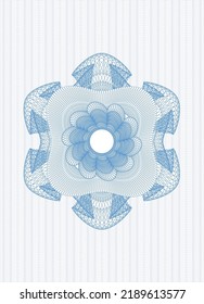 Light blue rosette. Linear Illustration. Vector, Detailed. 