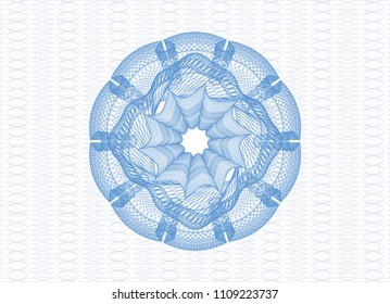  Light blue rosette or money style emblem